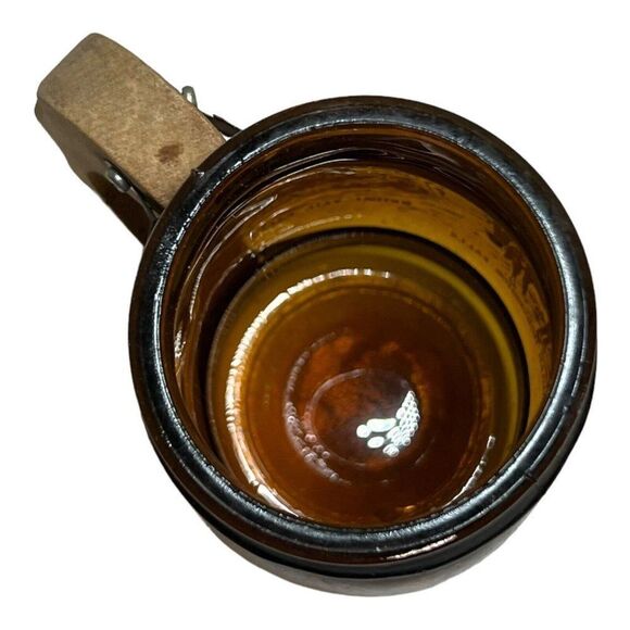 Niagara Falls Canada Wooden Handle Amber Glass Mug  Canadian Horseride Souvenir - Picture 3 of 6